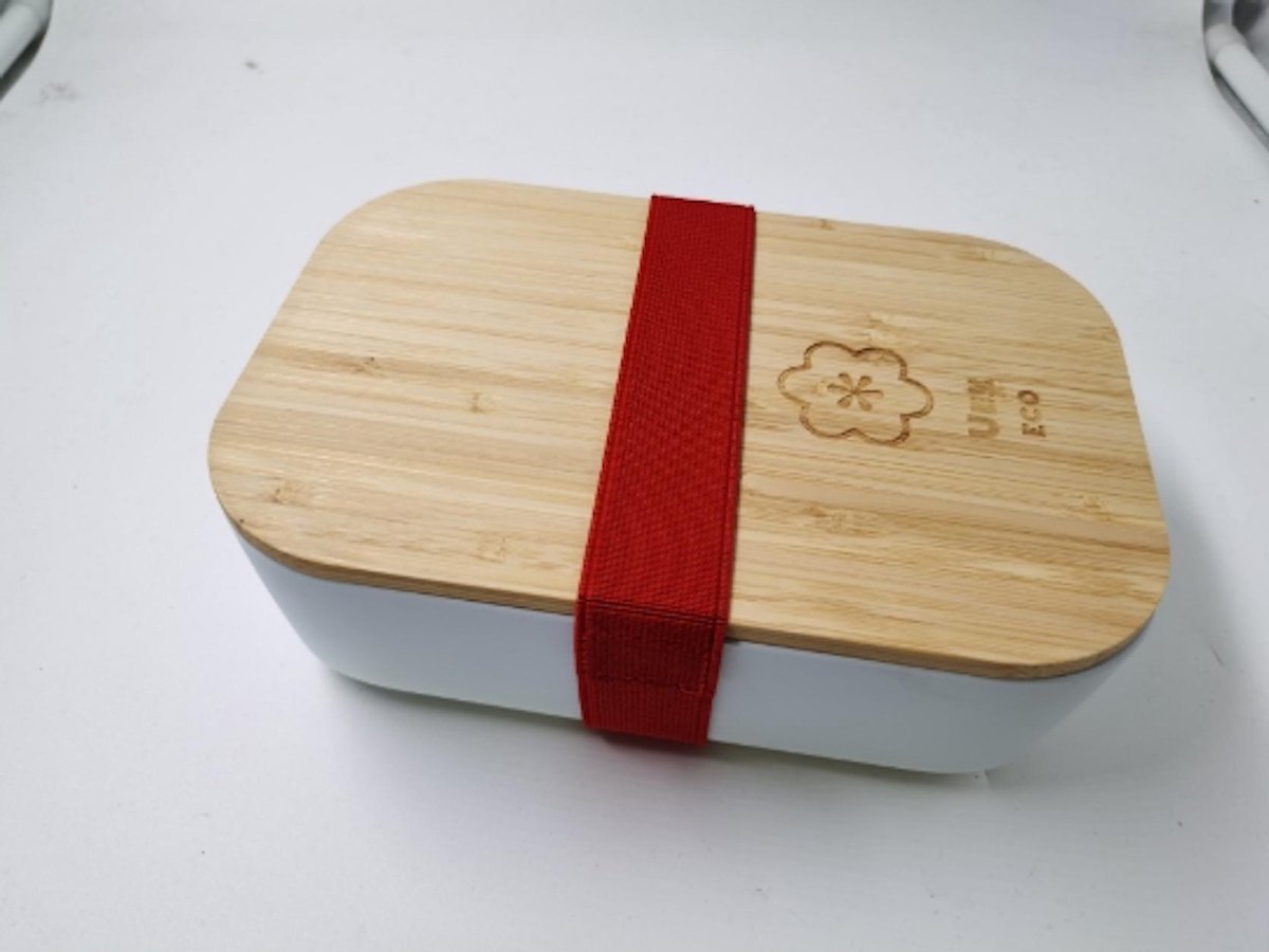 Uek original Eco lunchbox - Duurzaam Bamboe broodtrommel 850ml - Wit