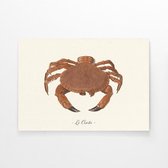 Walljar - Le Crabe - Dieren poster met lijst
