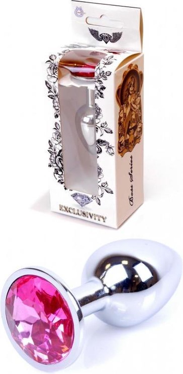Goedkoopste Butt plug - Anaal plug- Jawellery Silver PLUG- Roze