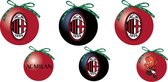 AC Milan Kerstballen - 3 stuks - Rood/Zwart