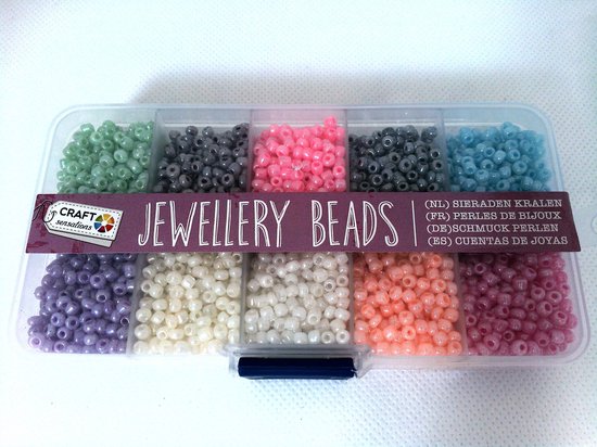 boîte de perles bijoux en 10 couleurs | bol