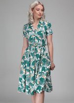 Collectif Caterina Bird Of Paradise 50's Swing Jurk Wit