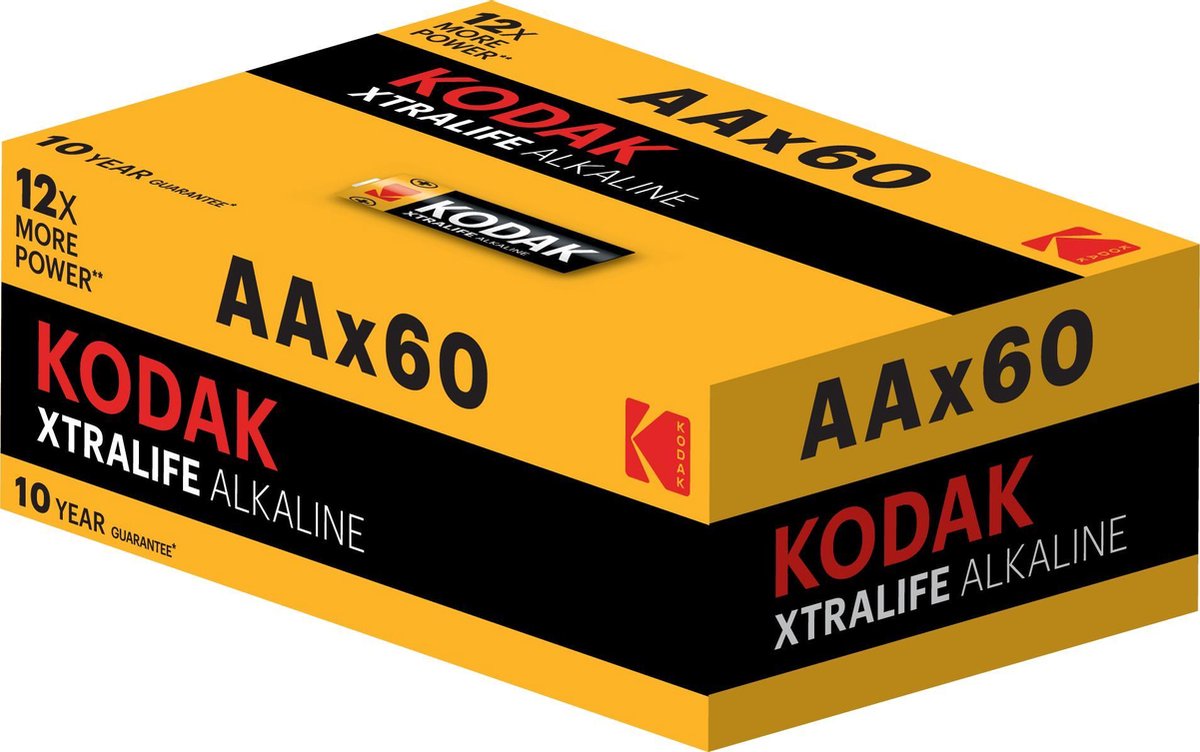 Kodak XTRALIFE - alkaline AA/LR6 Batterijen - 60 stuks - Kodak