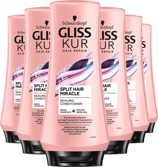 Gliss Kur Split end Miracle Conditioner 6x 200 ml Voordeelverpakking