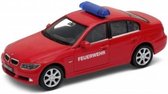 BMW 330i Feuerwehr Brandweer auto (Rood) 1/43 Welly - Modelauto - Schaalmodel - Model auto  - Miniatuurauto - Miniatuur autos