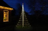 Vlaggenmast Kerstverlichting Vlaggenmast Kerstboomverlichting - 400 LED - Lengte 4 m - 3D - TÜV En KEMA Gekeurd - Warmwit