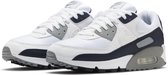 Nike Air Max 90 Heren Sneakers - White/White-Particle Grey-Obsidian - Maat 42