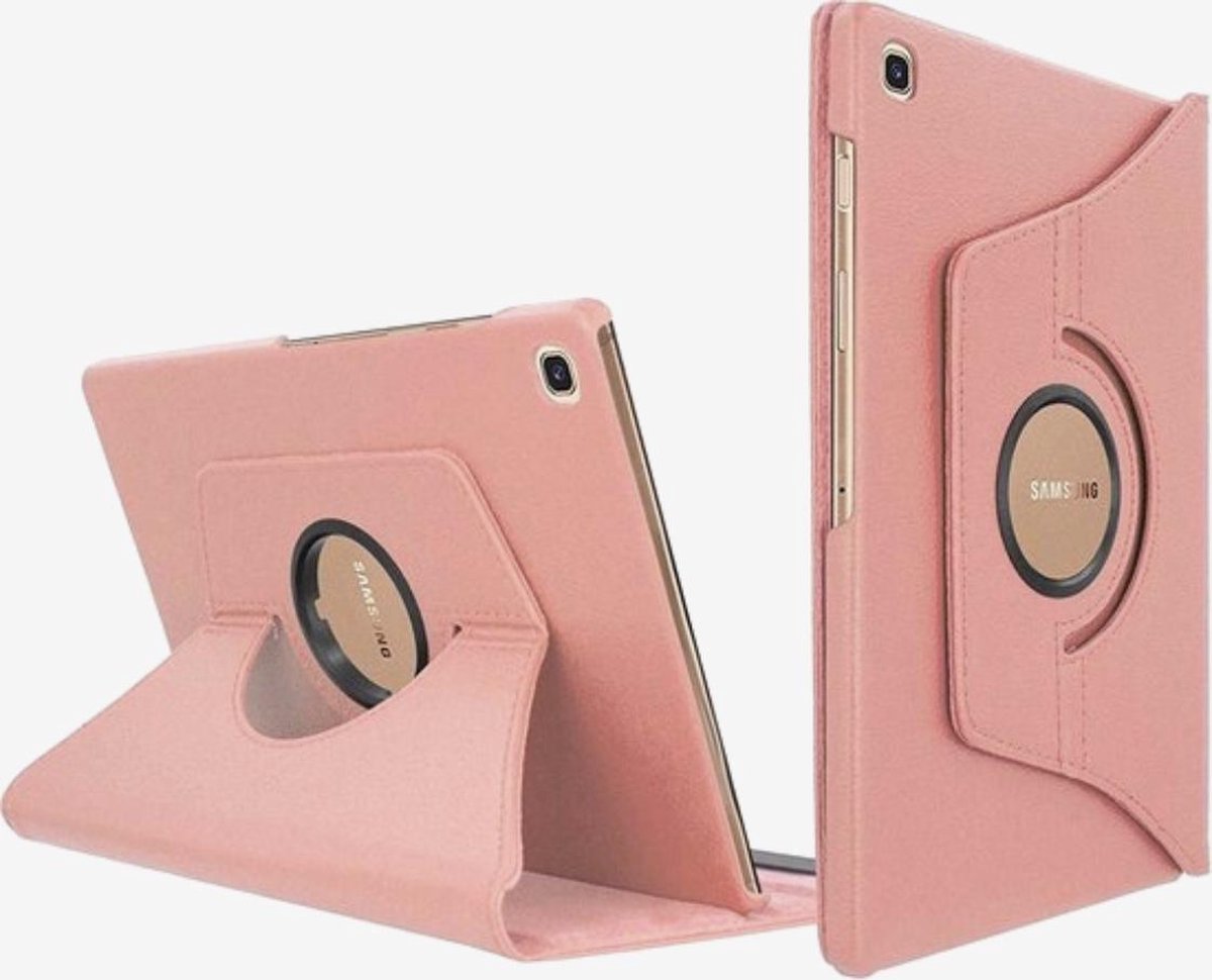 Samsung Galaxy Tab S5e T720 HiCHiCO Tablet Hoes Met 360° draaistand Met Stylus Pen Rose Goud