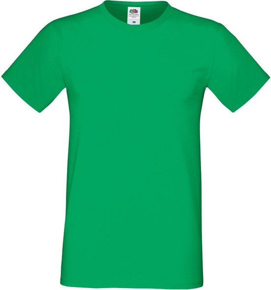 Fruit Of The Loom Heren Sofspun® T-shirt met korte mouwen (Kelly Groen)