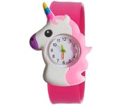 Kinderhorloge - Slap On Mini - Eenhoorn - Fuchsia - Paars - Unicorn horloge voor kids - Kinderhorloge Eenhoorn
