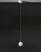 Hanglamp Denver Wit - Ø10cm - LED 6W 2700K 805lm - IP20 - Dimbaar > lampen hang wit | hanglamp wit | hanglamp eetkamer wit | hanglamp keuken wit | led lamp wit | sfeer lamp wit | design lamp wit