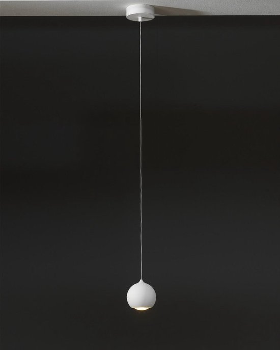 Hanglamp Denver Wit - Ø10cm - LED 6W 2700K - IP20 - Dimbaar hang wit |... | bol.com