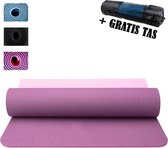 Yogamat TPE Antislip - 183 x 61 x 6 - Paars