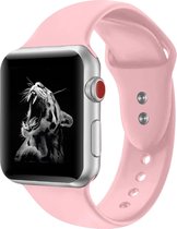 Shop4 - Bandje voor Apple Watch 6 40mm - Small Siliconen Roze