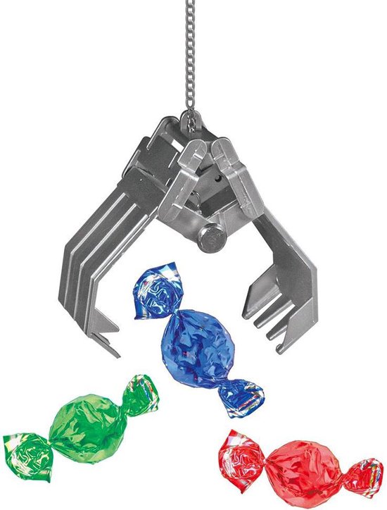 MikaMax Candy Grabber Snoepmachine - Snoepautomaat - Grijpmachine - Speelt Kermis Muziek Af - Inclusief Muntjes - 35,5 x 25,5 x 19,5 cm - MikaMax