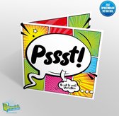 Muziekwenskaart – Psssst – zelf opneembaar – 60 seconden – 21x21cm – hoge kwaliteit – inclusief envelop