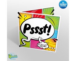 Muziekwenskaart – Psssst – zelf opneembaar – 60 seconden – 21x21cm – hoge kwaliteit – inclusief envelop