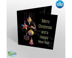 Muziekwenskaart - Kerst modern – zelf opneembaar – 60 seconden – 21x21cm – hoge kwaliteit – inclusief envelop