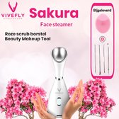 Vivefly Healthcare - Gezichtssauna - Blackhead Remover - Gezichtsreiniger Apparaat en Stomer met Ionen Technologie - Huidverzorging voor Acne Mee-Eters - Gratis mini Gezichtsborstel en Maatbe