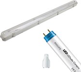 PHILIPS - LED TL Armatuur met T8 Buis - CorePro LEDtube EM 865 - Aigi Hari - 120cm Enkel - 14.5W - Helder/Koud Wit 6500K | Vervangt 36W