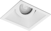 Spot Armatuur GU10 - Pragmi Zano Pro - Inbouw Vierkant - Mat Wit - Aluminium - Kantelbaar - 93mm