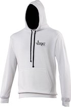 FitProWear Multicolour Hoodie Unisex - Wit / Navy  - Maat S - Dames - Heren - Trui - Sporttrui - Sweater - Hoodie - Katoen / Polyester - Trui Capuchon - Sportkleding