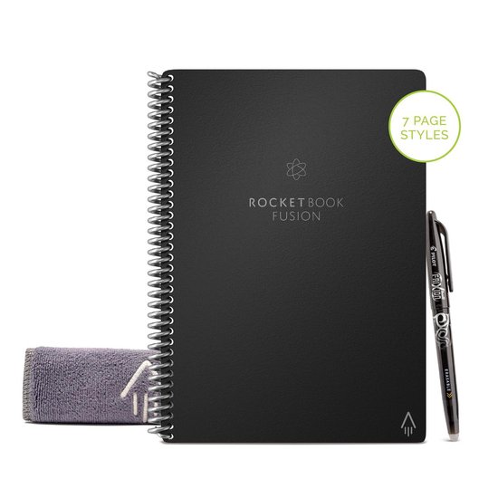 Rocketbook Fusion Smart Notebook A5 Executive Zwart