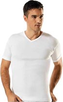 V Hals - Tshirt - 5 Pack - Wit - Maat S