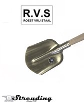 Streuding - Bats / schop - Roestvrij Staal -  ( RVS ) Met steel 100 cm ArtNr 22808