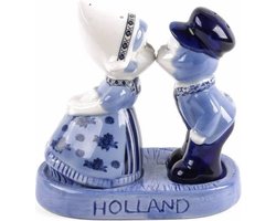 Peper en Zout stel - Delfts Blauw - Geschenk - Souvenir - Relatiegeschenk - Boer en Boerin