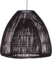 Design Rotan Hanglamp Bell M zwart woonkamer en Slaapkamer  Ø 50 cm
