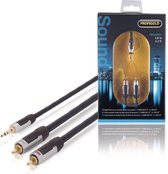 Profigold PROA3401 Stereo Audiokabel 3.5 Mm Male - 2x Rca Male 1.00 M Antraciet