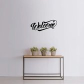Metalen wanddecoratie Welcome - 70x30cm