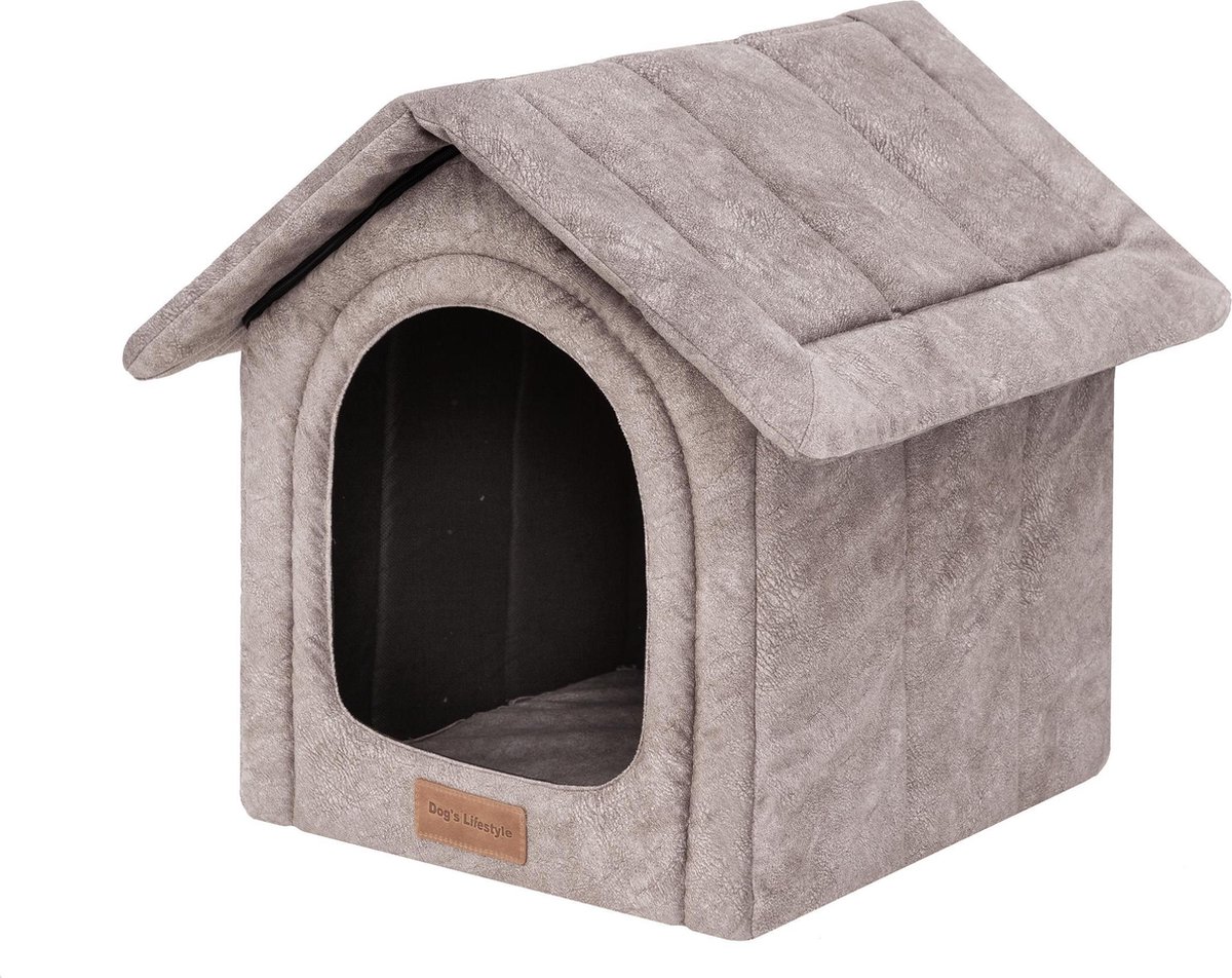 Dogs Lifestyle hondenhuisje misty taupe XS