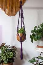 Macrame Plantenhanger - Aubergine - Exclusief pot