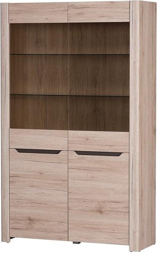 DESJO grote deur Vitrine Kast - Kast Cabinet - - 193 x 119 x 42 cm | bol.com