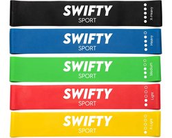 Swifty Weerstandsbanden Set - 5 stuks - met Draagtas en E-Book & Handleiding - Resistance Band Set