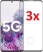 Full Cover 3D Edge Tempered Glass Screenprotector - Geschikt voor Samsung Galaxy Note 20 Ultra/Ultra 5G - 3 Screenprotectors