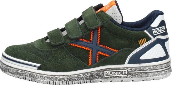 Munich jongens klittenband sneaker - Kaki - Maat 31 | bol.com