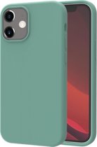 Azuri Apple iPhone 12 Mini hoesje - Siliconen backcover - Groen