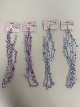 Hobby decoratie: kralenkettingen in diverse kleuren - set van 4 stuks