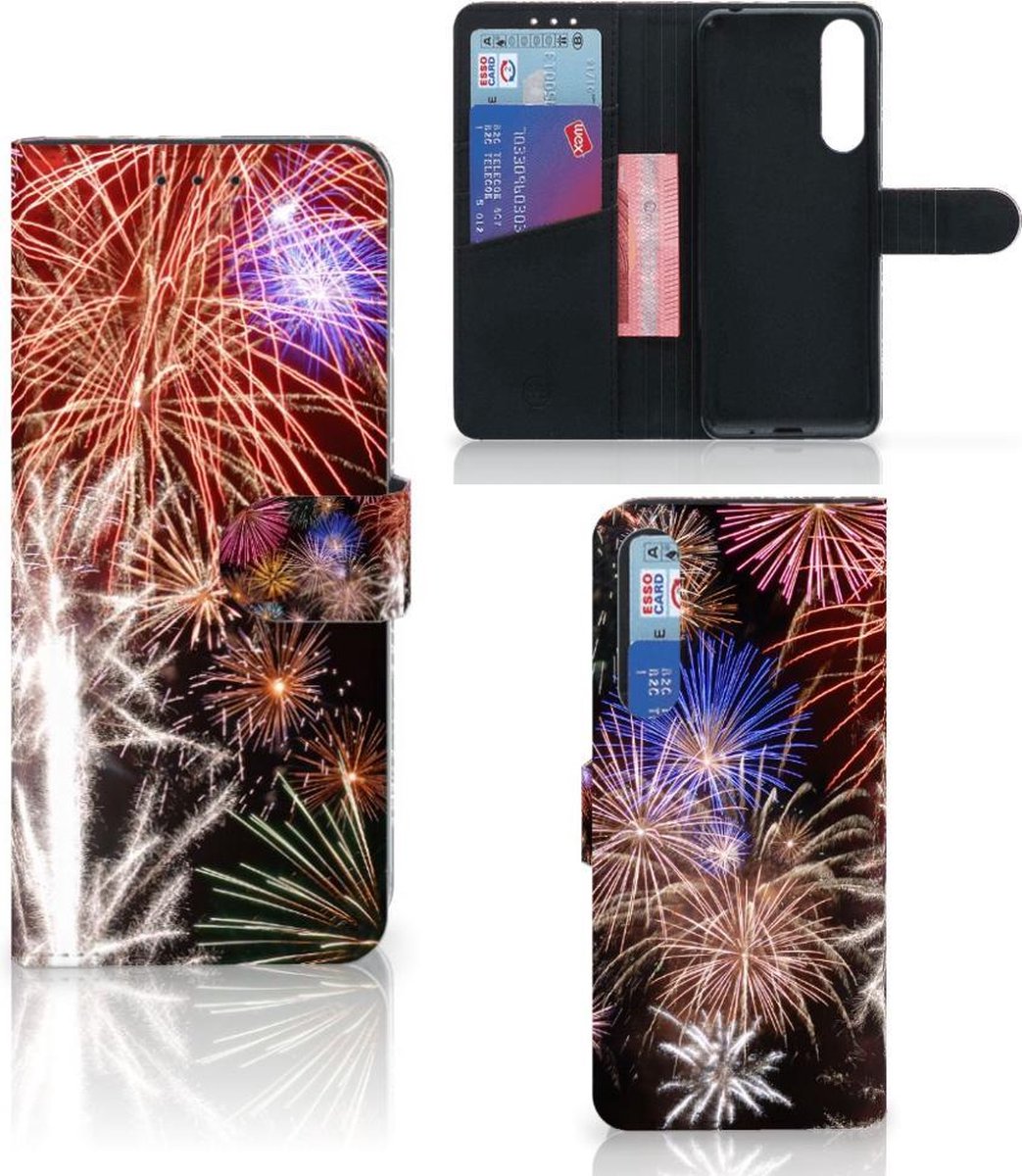 Sony Xperia 1 II Wallet Case met Pasjes Vuurwerk