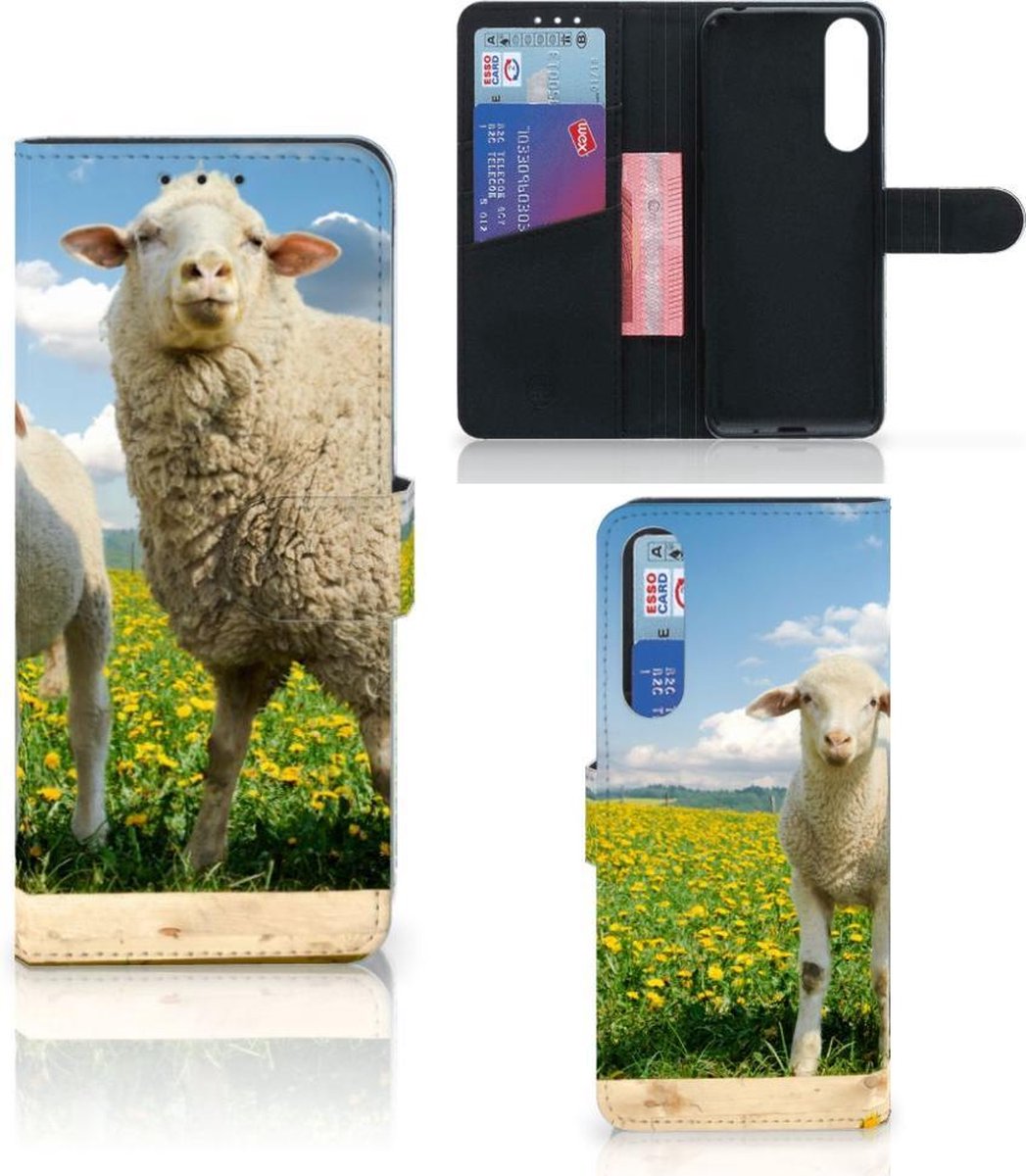 Sony Xperia 1 II Telefoonhoesje met Pasjes Schaap en Lammetje