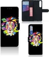 GSM Hoesje Sony Xperia 1 II Book Cover Lion Color