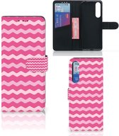 Hoesje ontwerpen Sony Xperia 1 II GSM Hoesje ontwerpen Waves Pink