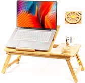 Lifest Laptopstandaard Bamboe met USB Fan - Ontbijttafel / Bedtafel / Laptop standaard / Laptoptafel