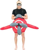 Bodysocks Opblaasbaar Verkleedpak Vliegtuig Polyester Rood