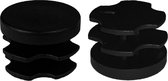 Set van 32 plastic stoelpootdoppen (intern, rond, 6-18-19, zwart) [I-RO-19-B] [WD1600627226]