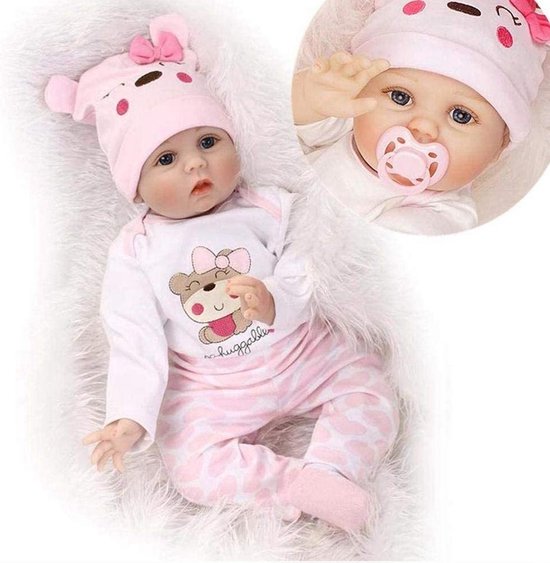 Baymate Babypoppen 55cm | 22" Realistic Reborn Dolls Girl Doll Realistic Silicone... |