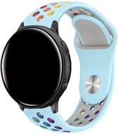 Siliconen Smartwatch bandje - Geschikt voor  Garmin Vivoactive 4 sport band - 45mm -lichtblauw/kleurrijk - Horlogeband / Polsband / Armband